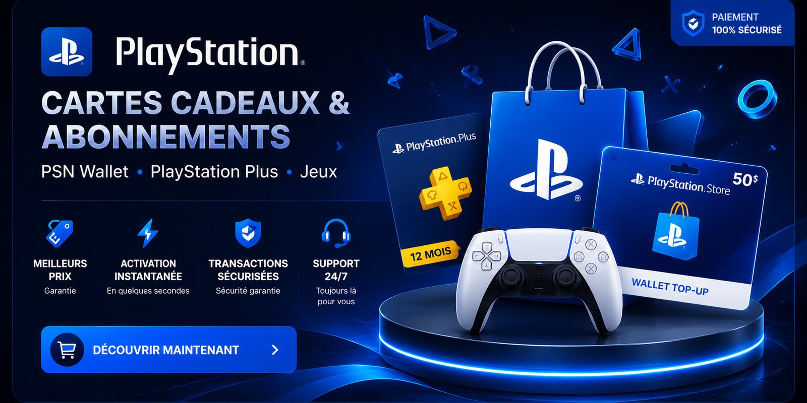PlayStation cartes cadeaux